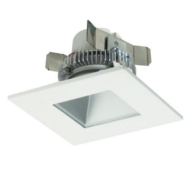 Nora Lighting NLCBC2-45627HZW/10 4 Inch Cobalt Click LED Retrofit, Square Reflector, 1000lm / 12W, 2700K, Haze Reflector / White Flange