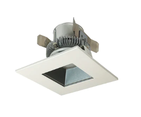 Nora Lighting NLCBC2-45627PW/10 4" Cobalt Click LED Retrofit, Square Reflector, 1000lm / 12W, 2700K, Pewter Reflector / White Flange