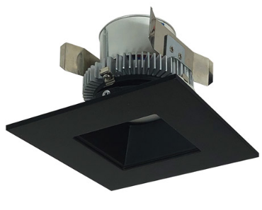 Nora Lighting NLCBC2-45630BB/ALE4 4" Cobalt Click LED Retrofit, Square Reflector, 750lm / 10W, 3000K Color Temperature, Black Reflector / Black Flange Finish, 120V-277V input Triac / ELV / 0-10V dimming