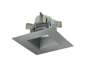 Nora Lighting NLCBC2-45630NN/10 4" Cobalt Click LED Retrofit, Square Reflector, 1000lm / 12W, 3000K, Natural Metal Reflector / Natural Metal Flange