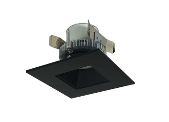 Nora Lighting NLCBC2-45635BB/10 4" Cobalt Click LED Retrofit, Square Reflector, 1000lm / 12W, 3500K, Black Reflector / Black Flange