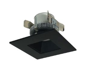 Nora Lighting NLCBC2-45635BB/10LE4 4" Cobalt Click LED Retrofit, Square Reflector, 1000lm / 12W, 3500K, 120V-277V input; Triac / ELV / 0-10V dimming, Black Reflector / Black Flange