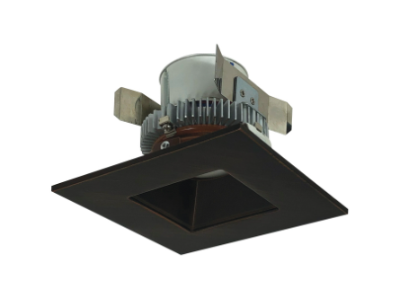 Nora Lighting NLCBC2-45635BZBZ/ALE4 4" Cobalt Click LED Retrofit, Square Reflector, 750lm / 10W, 3500K, Bronze Reflector / Bronze Flange, 120V-277V input; Triac / ELV / 0-10V dimming