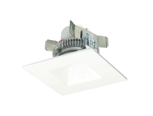 Nora Lighting NLCBC2-45635MPW/A 4" Cobalt Click LED Retrofit, Square Reflector, 750lm / 10W, 3500K, Matte Powder White Reflector / Matte Powder White Flange