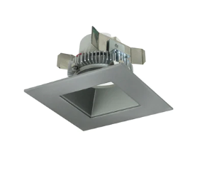 Nora Lighting NLCBC2-45635NN/10 4" Cobalt Click LED Retrofit, Square Reflector, 1000lm / 12W, 3500K, Natural Metal Reflector / Natural Metal Flange