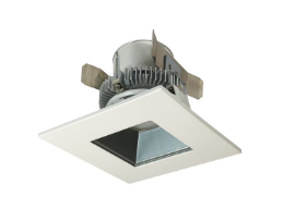 Nora Lighting NLCBC2-45635PW/10 4" Cobalt Click LED Retrofit, Square Reflector, 1000lm / 12W, 3500K, Pewter Reflector / White Flange