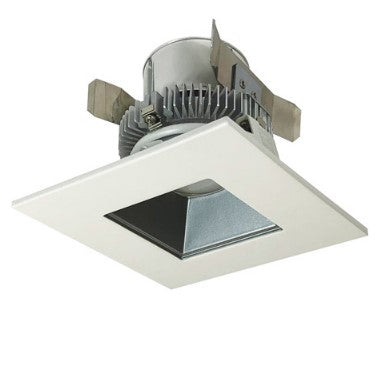 Nora Lighting NLCBC2-45640PW/10 4 Inch Cobalt Click LED Retrofit, Square Reflector, 1000lm / 12W, 4000K, Pewter Reflector / White Flange