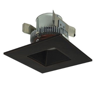 Nora Lighting NLCBC2-456CDBZBZ/A 4 Inch Cobalt Click LED Retrofit, Square Reflector, 750lm / 10W, Comfort Dim, Bronze Reflector / Bronze Flange