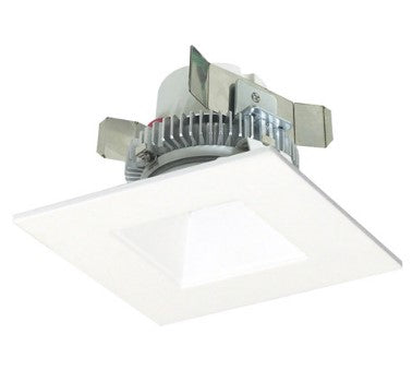 Nora Lighting NLCBC2-456CDMPW/A 4 Inch Cobalt Click LED Retrofit, Square Reflector, 750lm / 10W, Comfort Dim, Haze Reflector / Matte Powder White Flange
