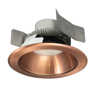 Nora Lighting NLCBC2-55127COCO/ALE4 5 Inch Cobalt Click LED Retrofit, Round Reflector, 750lm / 10W, 2700K, Copper Reflector / Copper Flange, 120V-277V input; Triac / ELV / 0-10V dimming