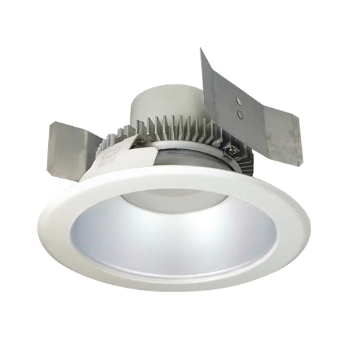 Nora Lighting NLCBC2-55127HZW/10LE4 5" Cobalt Click LED Retrofit, Round Reflector, 1000lm / 12W, 2700K, 120V-277V input; Triac / ELV / 0-10V dimming, Haze Reflector / White Flange