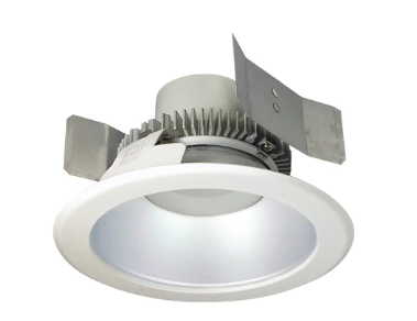 Nora Lighting NLCBC2-55127HZW/ALE4 5" Cobalt Click LED Retrofit, Round Reflector, 750lm / 10W, 2700K, Haze Reflector / White Flange, 120V-277V input; Triac / ELV / 0-10V dimming