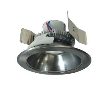 Nora Lighting NLCBC2-55127NN/ALE4 5" Cobalt Click LED Retrofit, Round Reflector, 750lm / 10W, 2700K, 120V-277V input; Triac / ELV / 0-10V dimming, Natural Metal Reflector / Natural Metal Flange