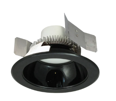 Nora Lighting NLCBC2-55130BB/10 5" Cobalt Click LED Retrofit, Round Reflector, 1000lm / 12W, 3000K, Black Reflector / Black Flange