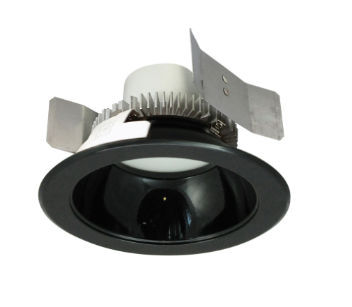 Nora Lighting NLCBC2-55130BB/ALE4 5" Cobalt Click LED Retrofit, Round Reflector, 750lm / 10W, 3000K, 120V-277V input; Triac / ELV / 0-10V dimming, Black Reflector / Black Flange