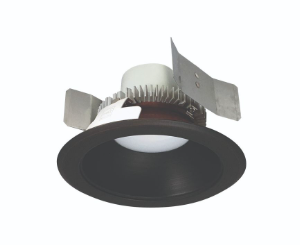 Nora Lighting NLCBC2-55130BZBZ/10LE4 5" Cobalt Click LED Retrofit, Round Reflector, 1000lm / 12W, 3000K, 120V-277V input; Triac / ELV / 0-10V dimming, Bronze Reflector / Bronze Flange