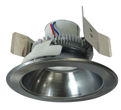 Nora Lighting NLCBC2-55130NN/10LE4 5" Cobalt Click LED Retrofit, Round Reflector, 1000lm / 12W, 3000K Color Temperature, Natural Metal Reflector / Natural Metal Flange Finish, 120V-277V input Triac / ELV / 0-10V dimming