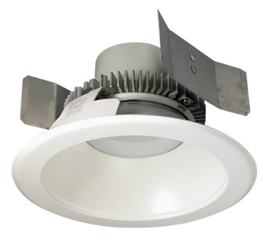 Nora Lighting NLCBC2-55130WW/10LE4 5" Cobalt Click LED Retrofit, Round Reflector, 1000lm / 12W, 3000K Color Temperature, White Reflector / White Flange Finish, 120V-277V input Triac / ELV / 0-10V dimming