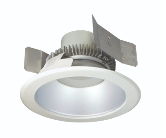 Nora Lighting NLCBC2-55140HZW/ALE4 5" Cobalt Click LED Retrofit, Round Reflector, 750lm / 10W, 4000K, Haze Reflector / White Flange, 120V-277V input; Triac / ELV / 0-10V dimming
