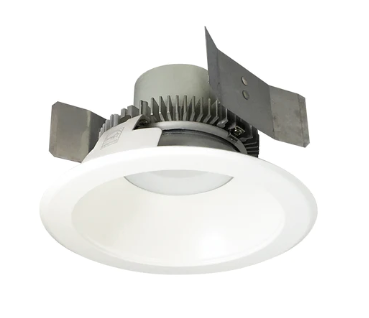 Nora Lighting NLCBC2-55140MPW/10 5" Cobalt Click LED Retrofit, Round Reflector, 1000lm / 12W, 4000K, Matte Powder White Reflector / Matte Powder White Flange