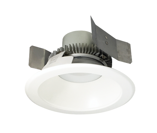 Nora Lighting NLCBC2-55140MPW/ALE4 5" Cobalt Click LED Retrofit, Round Reflector, 750lm / 10W, 4000K, 120V-277V input; Triac / ELV / 0-10V dimming, Matte Powder White Reflector / Matte Powder White Flange