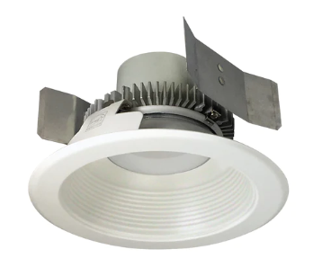 Nora Lighting NLCBC2-55230WW/10LE4 5" Cobalt Click LED Retrofit, Baffle, 1000lm / 12W, 3000K, 120V-277V input; Triac / ELV / 0-10V dimming, White Baffle / White Flange