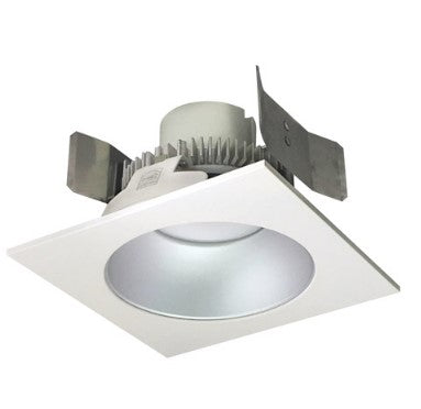 Nora Lighting NLCBC2-55340HZW/ALE4 5 Inch Cobalt Click LED Retrofit, Square Reflector with Round Aperture, 750lm / 10W, 4000K, Haze Reflector / White Flange, 120V-277V input; Triac / ELV / 0-10V dimming
