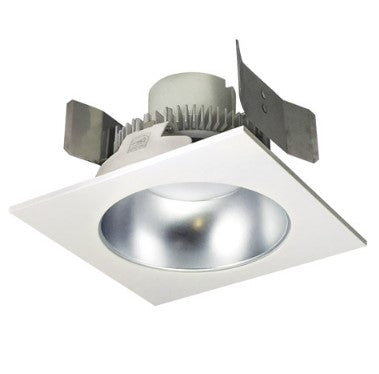 Nora Lighting NLCBC2-553CDDW/A 5 Inch Cobalt Click LED Retrofit, Square Reflector with Round Aperture, 750lm / 10W, Comfort Dim, Diffused Clear Reflector / White Flange
