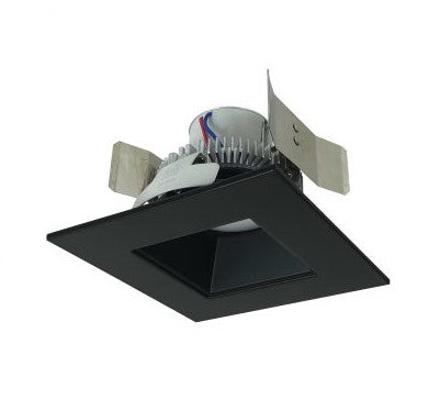 Nora Lighting NLCBC2-55627BB/ALE4 4 Inch Cobalt Click LED Retrofit, Square Reflector, 750lm / 10W, 2700K, Black Reflector / Black Flange, 120V-277V input; Triac / ELV / 0-10V dimming