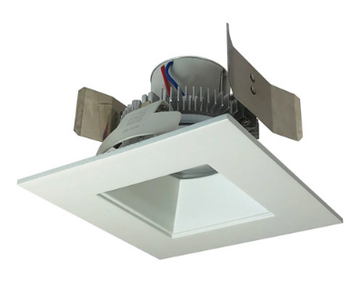 Nora Lighting NLCBC2-55630MPW/ALE4 5" Cobalt Click LED Retrofit, Square Reflector, 750lm / 10W, 3000K Color Temperature, Matte Powder White Reflector / Flange Finish, 120V-277V input Triac / ELV / 0-10V dimming