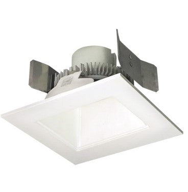 Nora Lighting NLCBC2-55640WW/ALE4 4 Inch Cobalt Click LED Retrofit, Square Reflector, 750lm / 10W, 4000K, White Reflector / White Flange, 120V-277V input; Triac / ELV / 0-10V dimming
