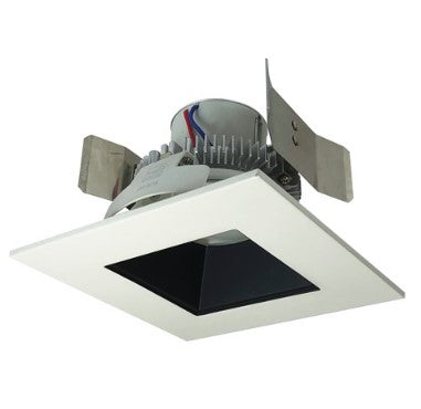 Nora Lighting NLCBC2-556CDBW/A 5 Inch Cobalt Click LED Retrofit, Square Reflector, 750lm / 10W, Comfort Dim, Black Reflector / White Flange