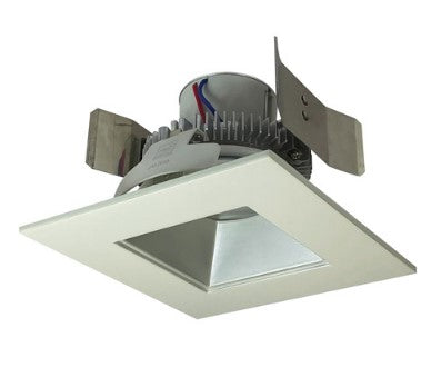 Nora Lighting NLCBC2-556CDHZW/A 5 Inch Cobalt Click LED Retrofit, Square Reflector, 750lm / 10W, Comfort Dim, Haze Reflector / White Flange