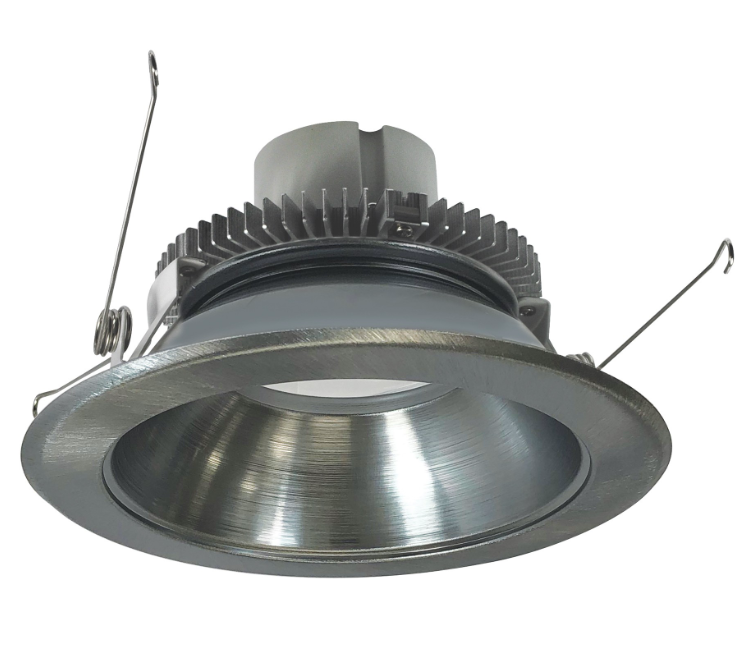 Nora Lighting NLCBC2-65127NN/10 6" Cobalt Click LED Retrofit, Round Reflector, 1000lm / 12W, 2700K, Natural Metal Reflector / Natural Metal Flange