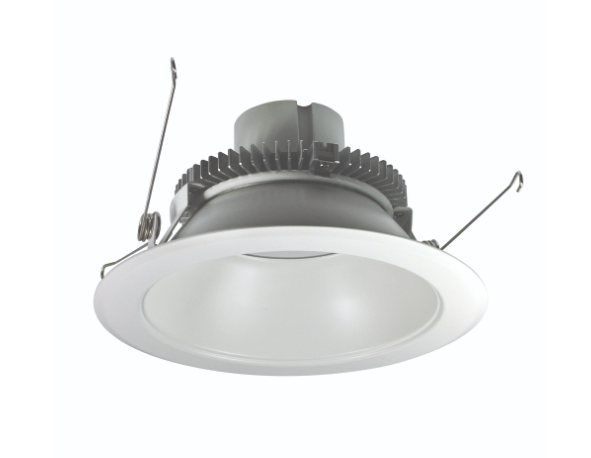 Nora Lighting NLCBC2-65127WW/AEM 6" Cobalt Click LED Retrofit, Round Reflector, 750lm / 10W, 2700K, White Reflector / White Flange, Pre-Wired for Emergency
