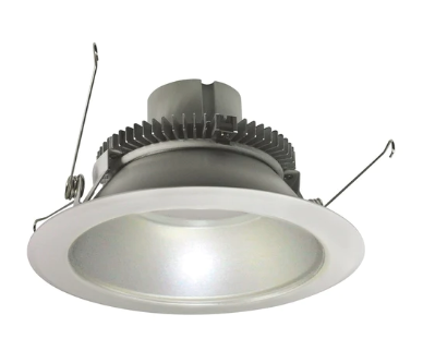 Nora Lighting NLCBC2-65130HZW/10LE4EM 6" Cobalt Click LED Retrofit, Round Reflector, 1000lm / 12W, 3000K, 120V-277V input; Triac / ELV / 0-10V dimming, Pre-Wired for Emergency, Haze Reflector / White Flange
