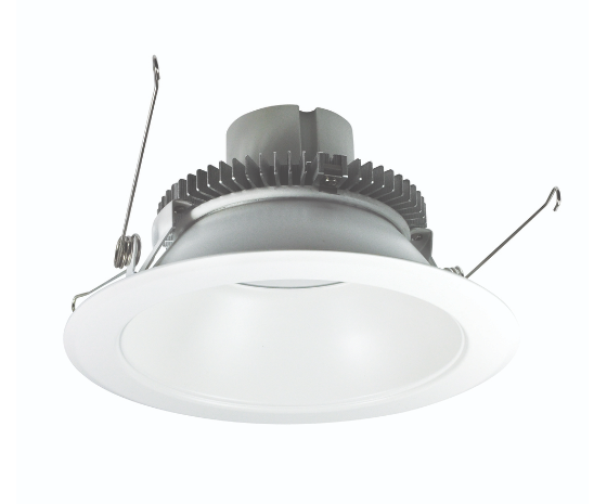 Nora Lighting NLCBC2-65130MPW/ALE4 6" Cobalt Click LED Retrofit, Round Reflector, 750lm / 10W, 3000K, 120V-277V input; Triac / ELV / 0-10V dimming, Matte Powder White Reflector / Matte Powder White Flange