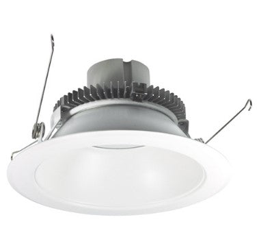 Nora Lighting NLCBC2-65135MPW/10EM 6 Inch Cobalt Click LED Retrofit, Round Reflector, 1000lm / 12W, 3500K, Matte Powder White Reflector / Matte Powder White Flange, Pre-Wired for Emergency