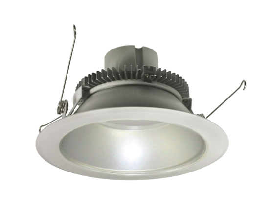 Nora Lighting NLCBC2-65140HZW/10LE4EM 6" Cobalt Click LED Retrofit, Round Reflector, 1000lm / 12W, 4000K, 120V-277V input; Triac / ELV / 0-10V dimming, Pre-Wired for Emergency, Haze Reflector / White Flange