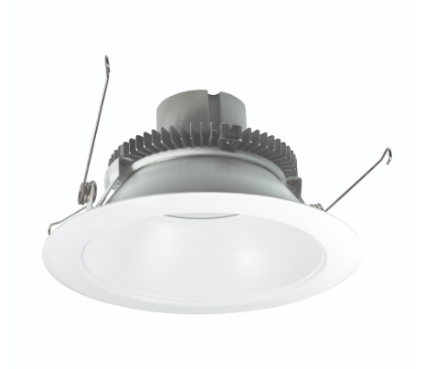 Nora Lighting NLCBC2-65140MPW/10 6" Cobalt Click LED Retrofit, Round Reflector, 1000lm / 12W, 4000K, Matte Powder White Reflector / Matte Powder White Flange