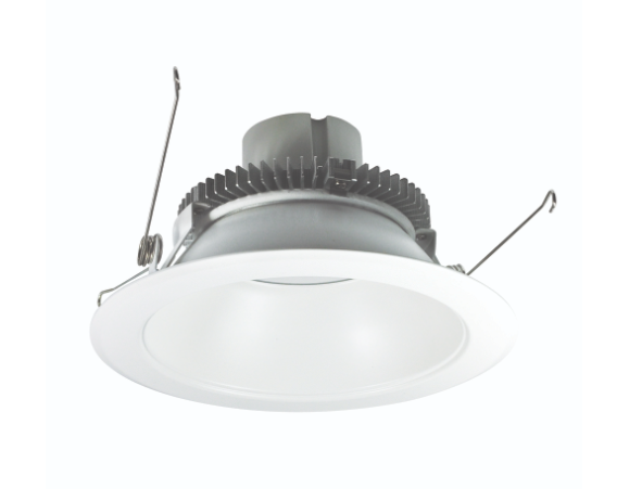 Nora Lighting NLCBC2-65140MPW/10LE4 6" Cobalt Click LED Retrofit, Round Reflector, 1000lm / 12W, 4000K, Matte Powder White Reflector / Matte Powder White Flange, 120V-277V input; Triac / ELV / 0-10V dimming