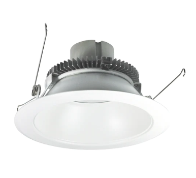 Nora Lighting NLCBC2-65140MPW/A 6" Cobalt Click LED Retrofit, Round Reflector, 750lm / 10W, 4000K, Matte Powder White Reflector / Matte Powder White Flange