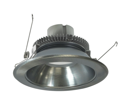 Nora Lighting NLCBC2-65140NN/10LE4 6" Cobalt Click LED Retrofit, Round Reflector, 1000lm / 12W, 4000K, 120V-277V input; Triac / ELV / 0-10V dimming, Natural Metal Reflector / Natural Metal Flange