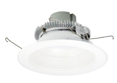 Nora Lighting NLCBC2-65227MPW/10LE4 6" Cobalt Click LED Retrofit, Round Baffle, 1000lm / 12W, 2700K Color Temperature, Matte Powder White Baffle / Flange Finish, 120V-277V input Triac / ELV / 0-10V dimming