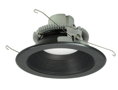 Nora Lighting NLCBC2-65230BB/10LE4 6" Cobalt Click LED Retrofit, Round Baffle, 1000lm / 12W, 3000K Color Temperature, Black Baffle / Black Flange Finish, 120V-277V input Triac / ELV / 0-10V dimming