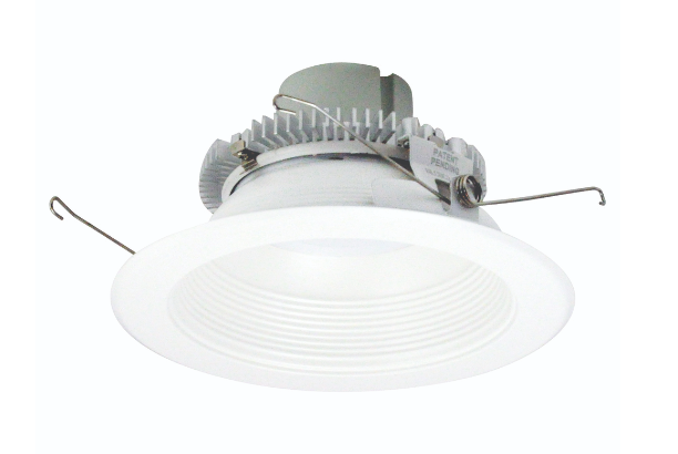 Nora Lighting NLCBC2-65230MPW/10LE4 6" Cobalt Click LED Retrofit, Baffle, 1000lm / 12W, 3000K, 120V-277V input; Triac / ELV / 0-10V dimming, Matte Powder White Baffle / Matte Powder White Flange