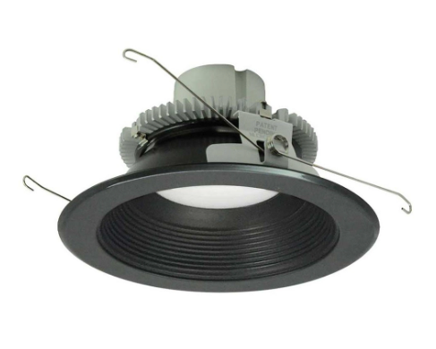 Nora Lighting NLCBC2-65235BB/10 6" Cobalt Click LED Retrofit, Baffle, 1000lm / 12W, 3500K, Black Baffle / Black Flange