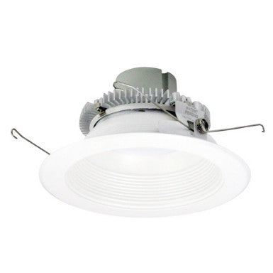 Nora Lighting NLCBC2-65240MPW/10EM 6 Inch Cobalt Click LED Retrofit, Baffle, 1000lm / 12W, 4000K, Matte Powder White Baffle / Matte Powder White Flange, Pre-Wired for Emergency
