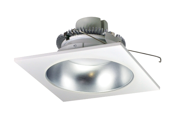 Nora Lighting NLCBC2-65340DW/A 6" Cobalt Click LED Retrofit, Square Reflector with Round Aperture, 750lm / 10W, 4000K, Diffused Clear Reflector / White Flange