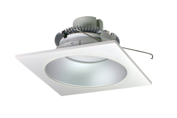 Nora Lighting NLCBC2-65340HZW/A 6" Cobalt Click LED Retrofit, Square Reflector with Round Aperture, 750lm / 10W, 4000K, Haze Reflector / White Flange